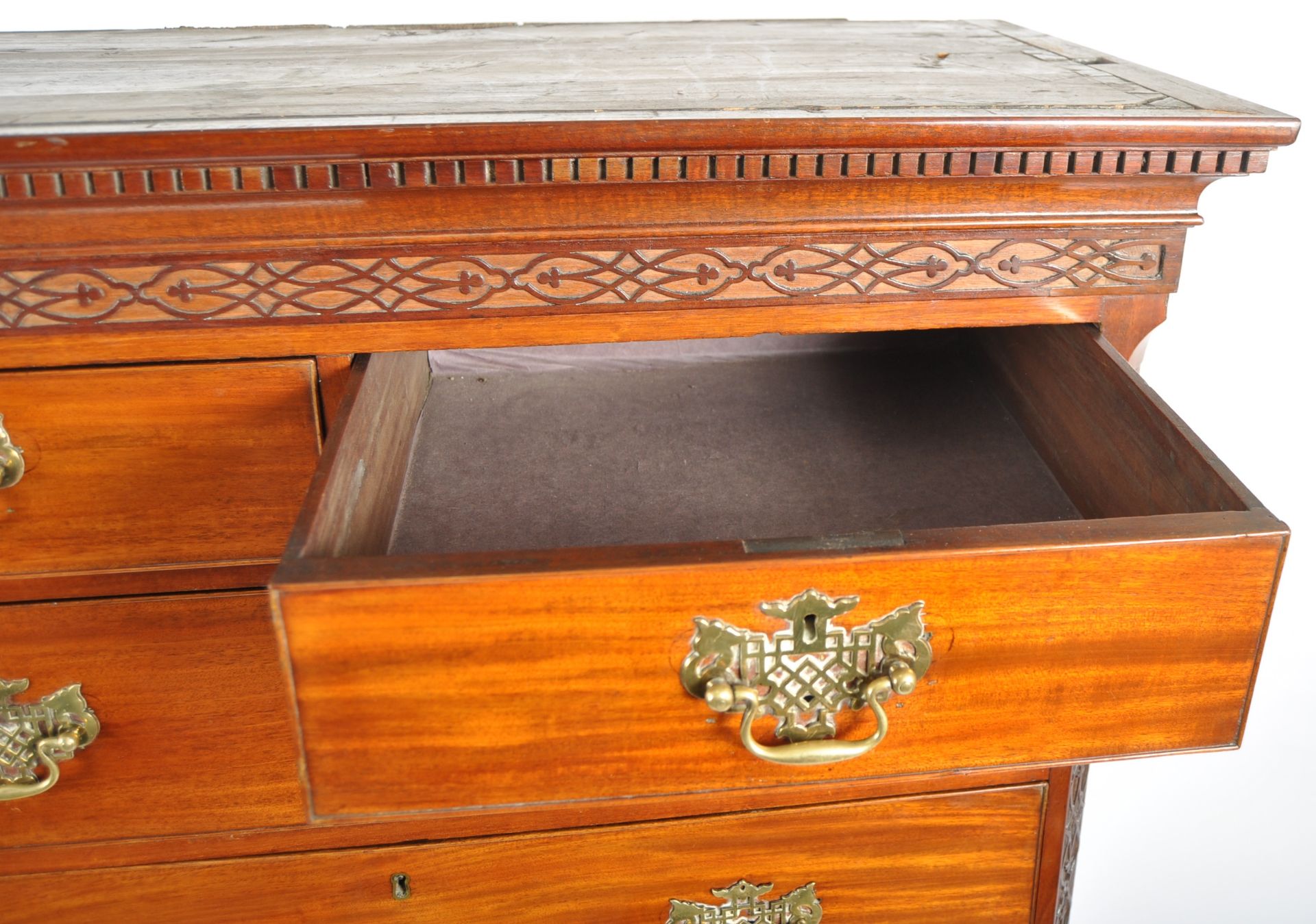 18TH CENTURY GEORGE III CHEST ON CHEST - Image 8 of 11