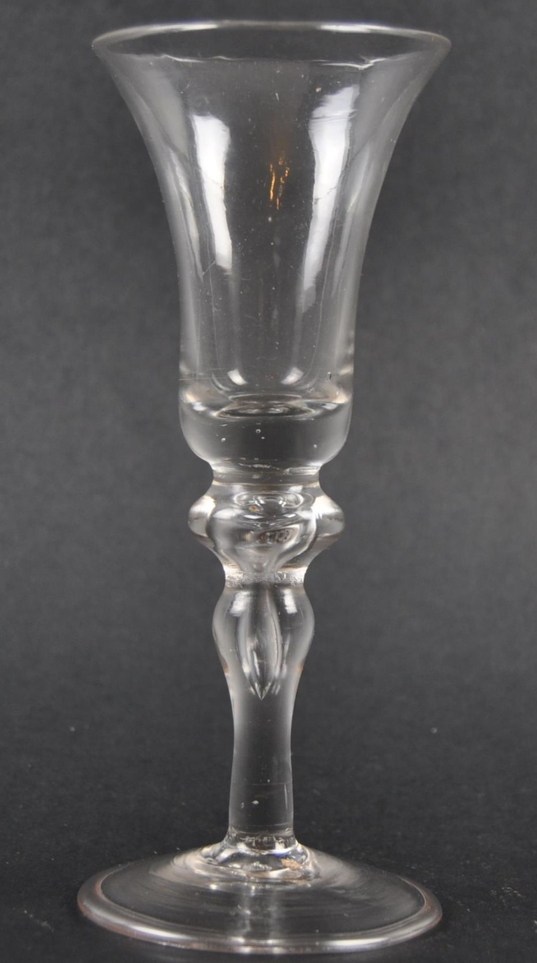 18TH CENTURY GEORGE III BALUSTER STEM WINE GLASS