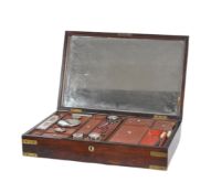 19TH CENTURY VICTORIAN CAMPAIGN VANITY BOX