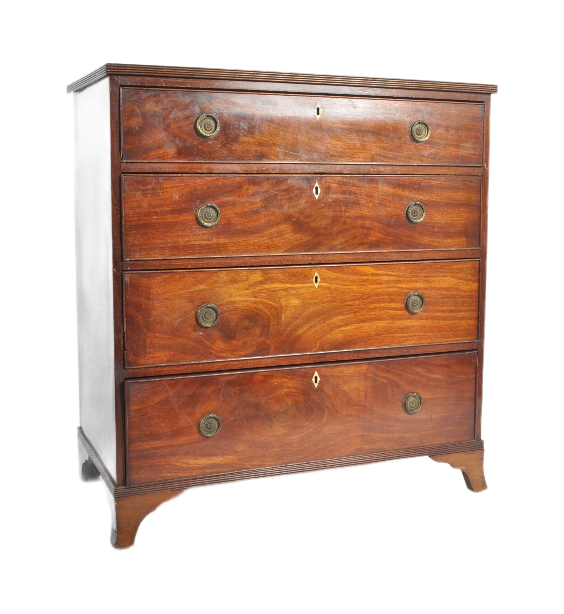 18TH CENTURY GEORGE III MAHOGANY BACHELORS CHEST