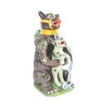 BEARS GREASE MAJOLICA ADVERTISING JUG