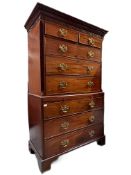 18TH CENTURY GEORGE III CHEST ON CHEST