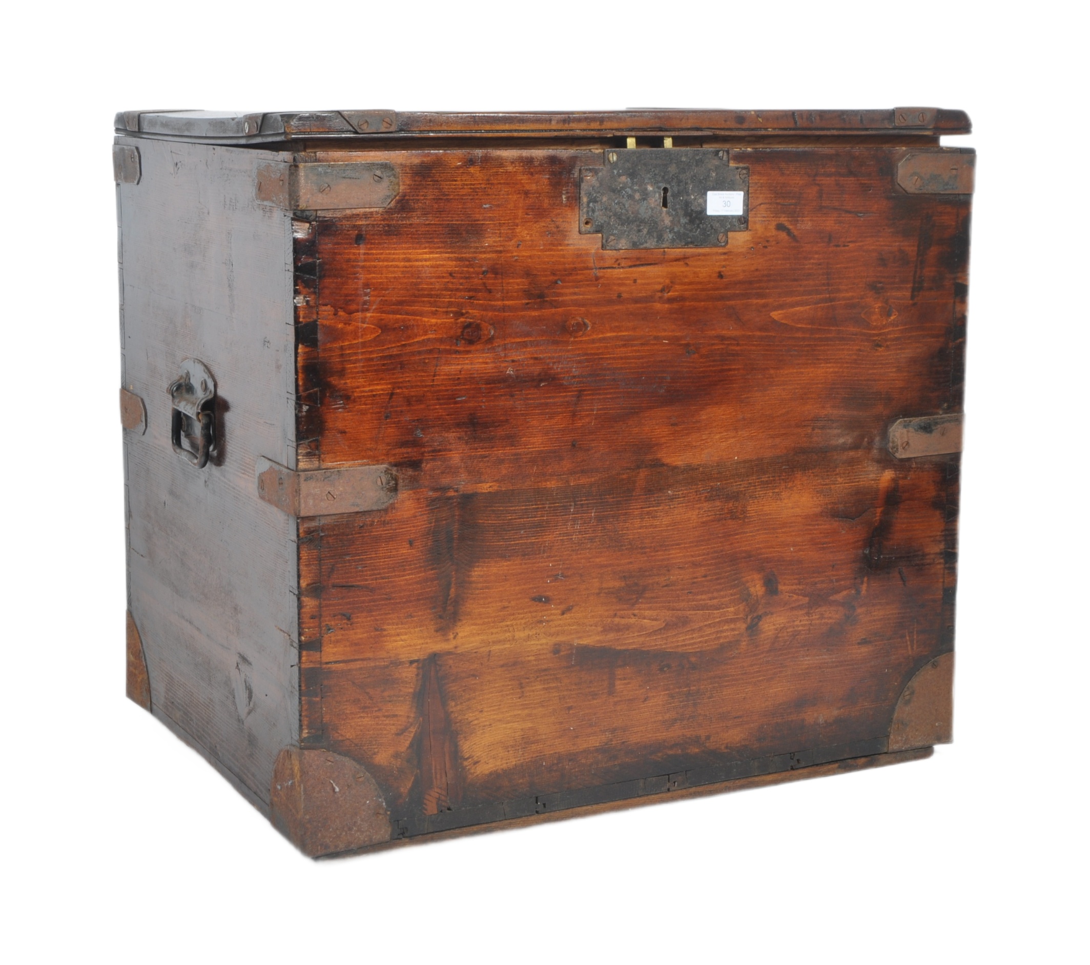 19TH CENTURY MILITARY CAMPAIGN SILVER CHEST TRUNK