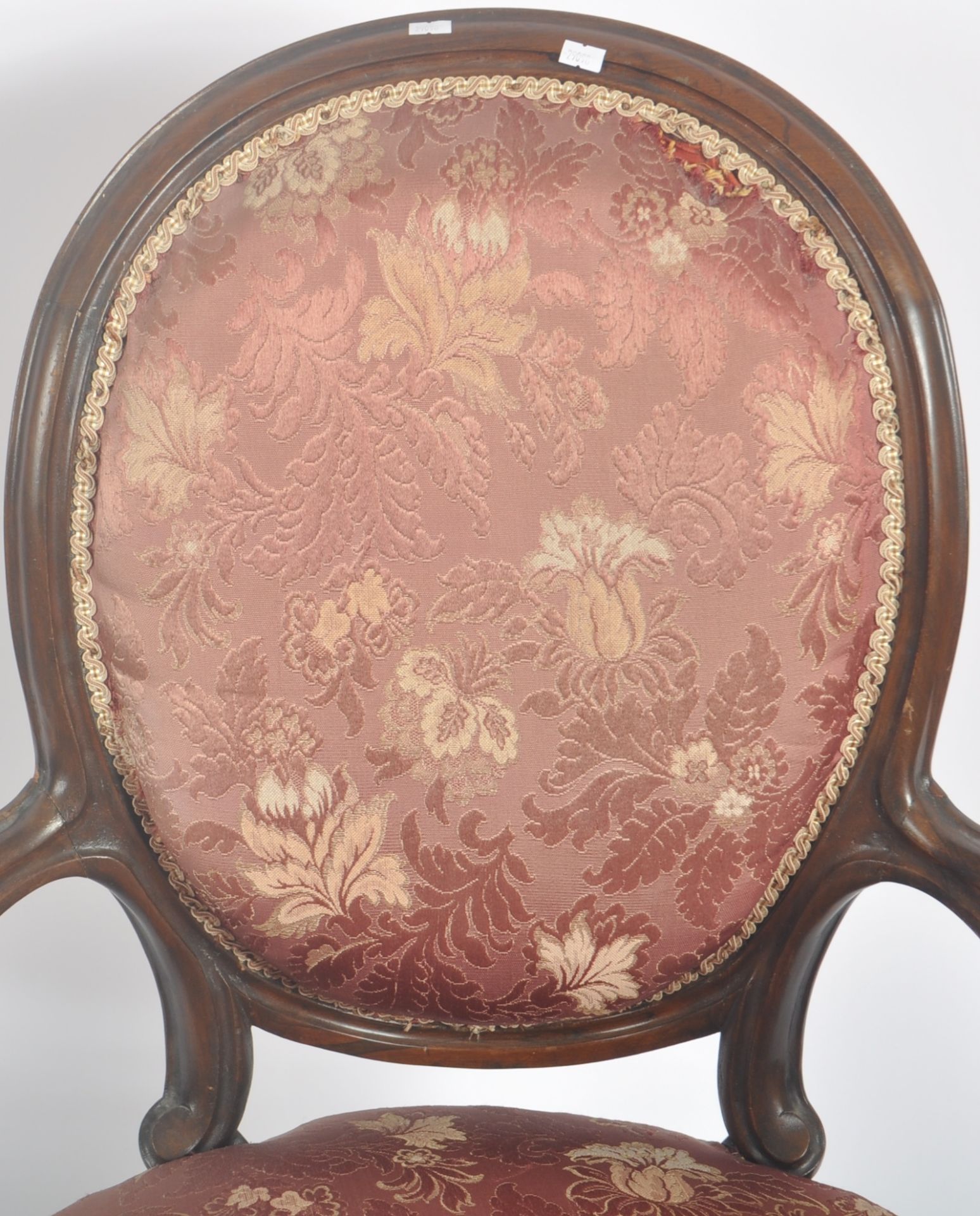 19TH CENTURY VICTORIAN ROSEWOOD SALON CHAIR - Image 4 of 6