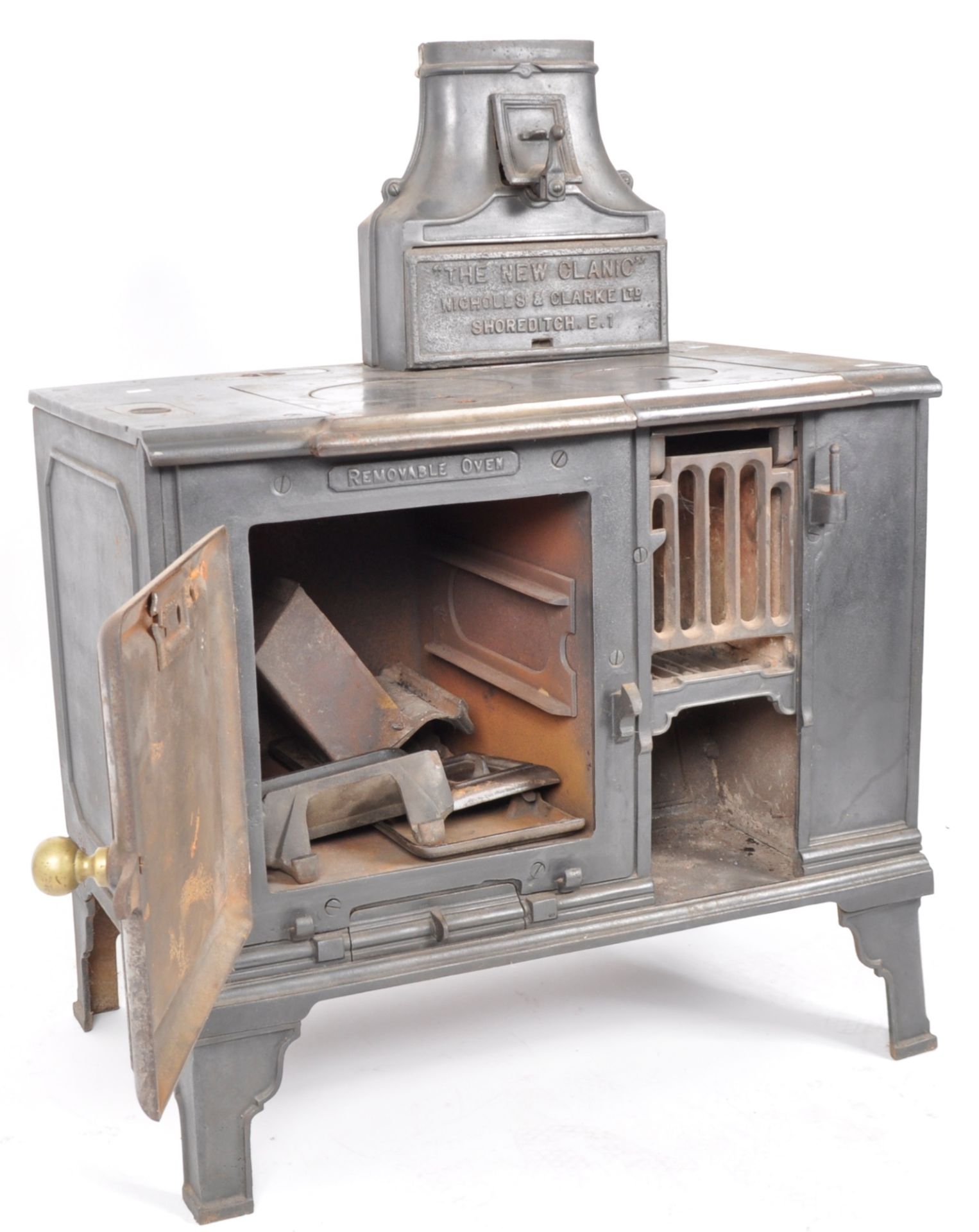 19TH CENTURY VICTORIAN CAST IRON OVEN STOVE - Image 5 of 6