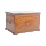 19TH CENTURY MAHOGANY INLAID BLANKET BOX CHEST