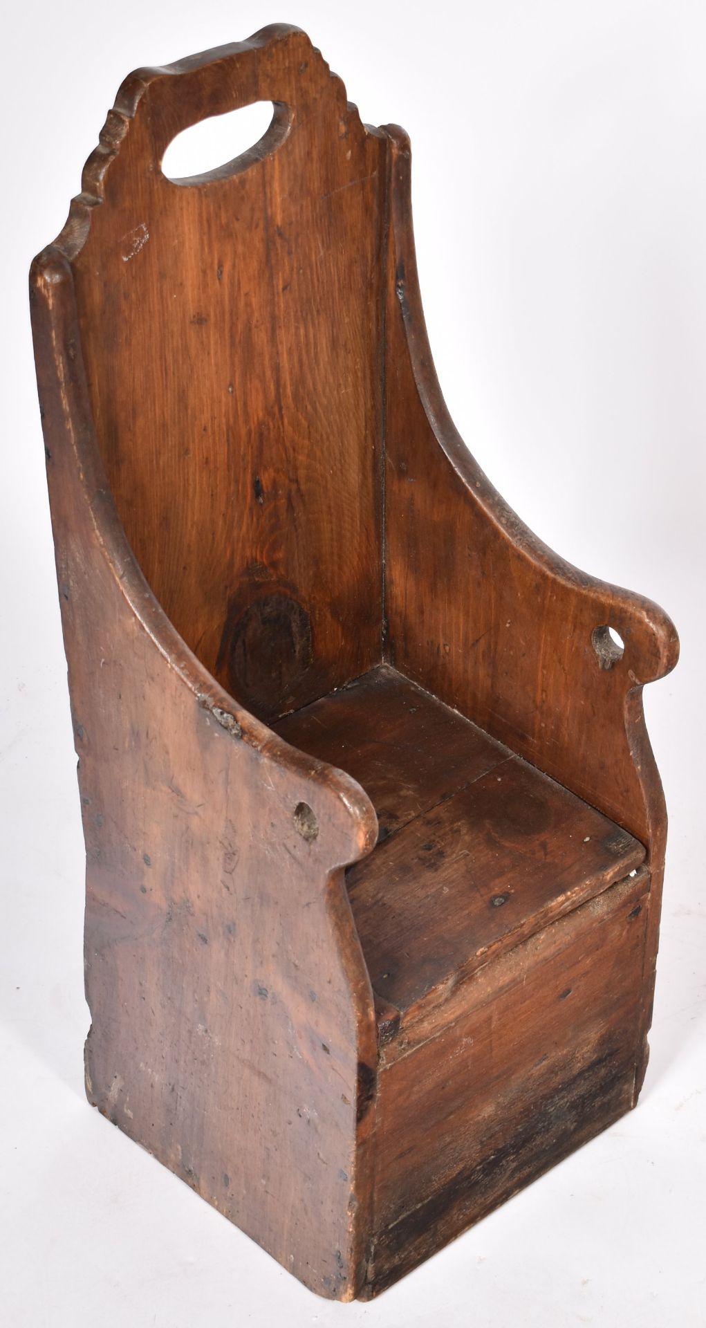 18TH CENTURY OAK AND STAINED PINE CHILDRENS CHAIR - Image 2 of 6