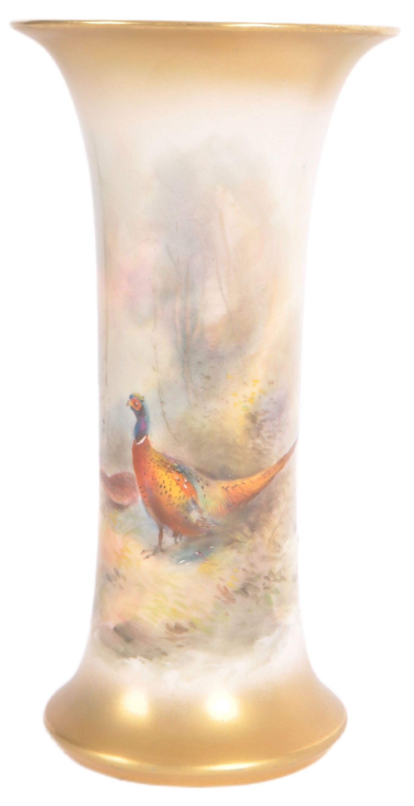 ROYAL WORCESTER JAMES STINTON PHEASANT VASE