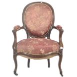 19TH CENTURY VICTORIAN ROSEWOOD SALON CHAIR