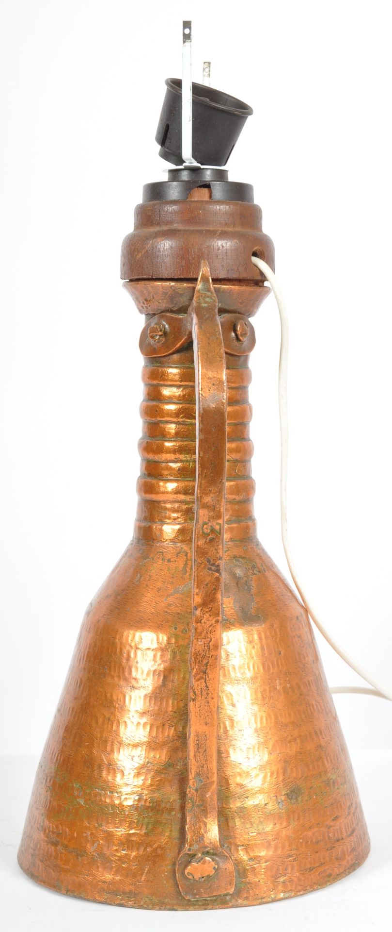 LATE 18TH CENTURY UPCYCLED COPPER EWER JUG LAMP - Bild 5 aus 8