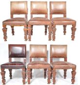 MATCHING SET OF SIX 19TH CENTURY VICTORIAN LIBRARY CHAIRS