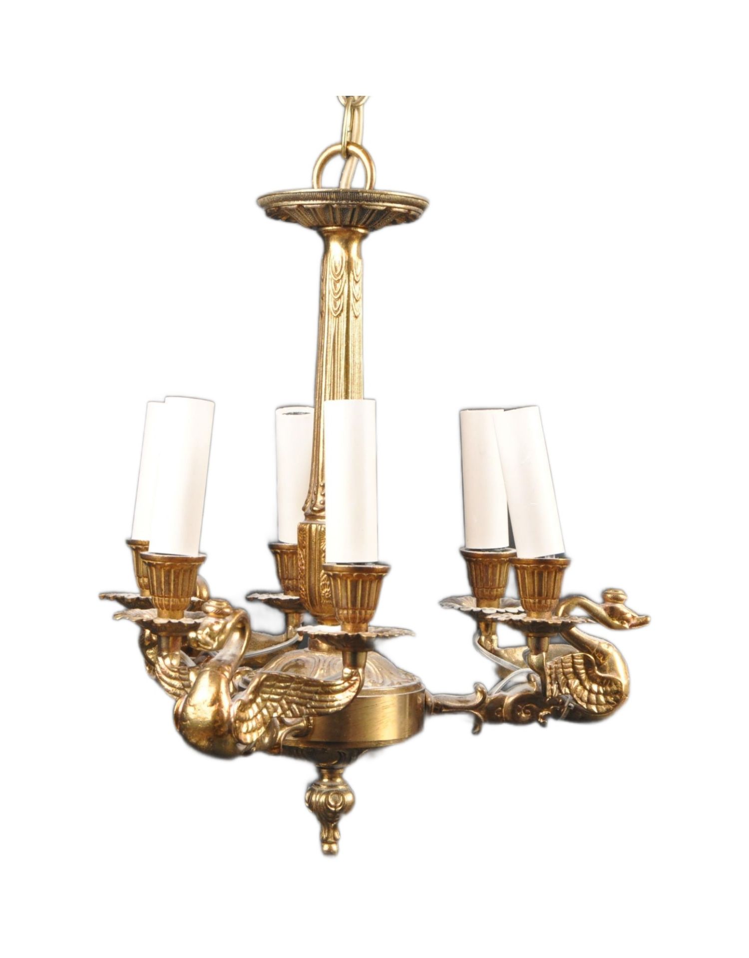 SUITE OF ANTIQUE REVIVAL GILT METAL LIGHTING - Bild 6 aus 13