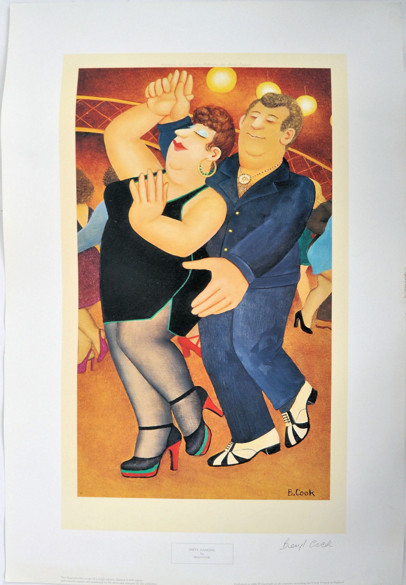 BERYL COOK (B.1926) - DIRTY DANCING - SIGNED PRINT