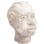 20TH CENTURY AFRICAN CLAY SCULPTURE PORTRAIT BUST