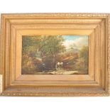 HENRY HARRIS 19TH CENTURY LANDSCAPE OIL PAINTING