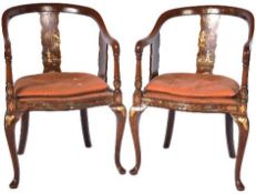 PAIR OF 19TH CENTURY CHINOISERIE ARMCHAIRS