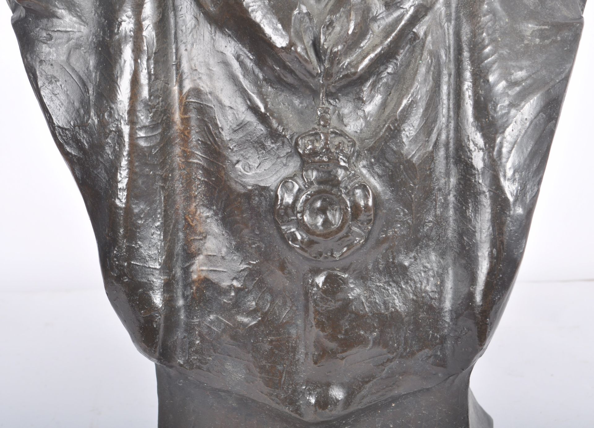 HERBERT HAMPTON - EDWARDIAN BRONZE BUST - Image 3 of 7