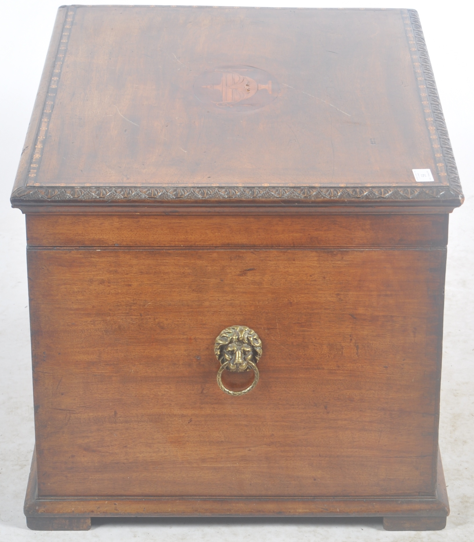 19TH CENTURY MAHOGANY INLAID BLANKET BOX CHEST - Image 5 of 7