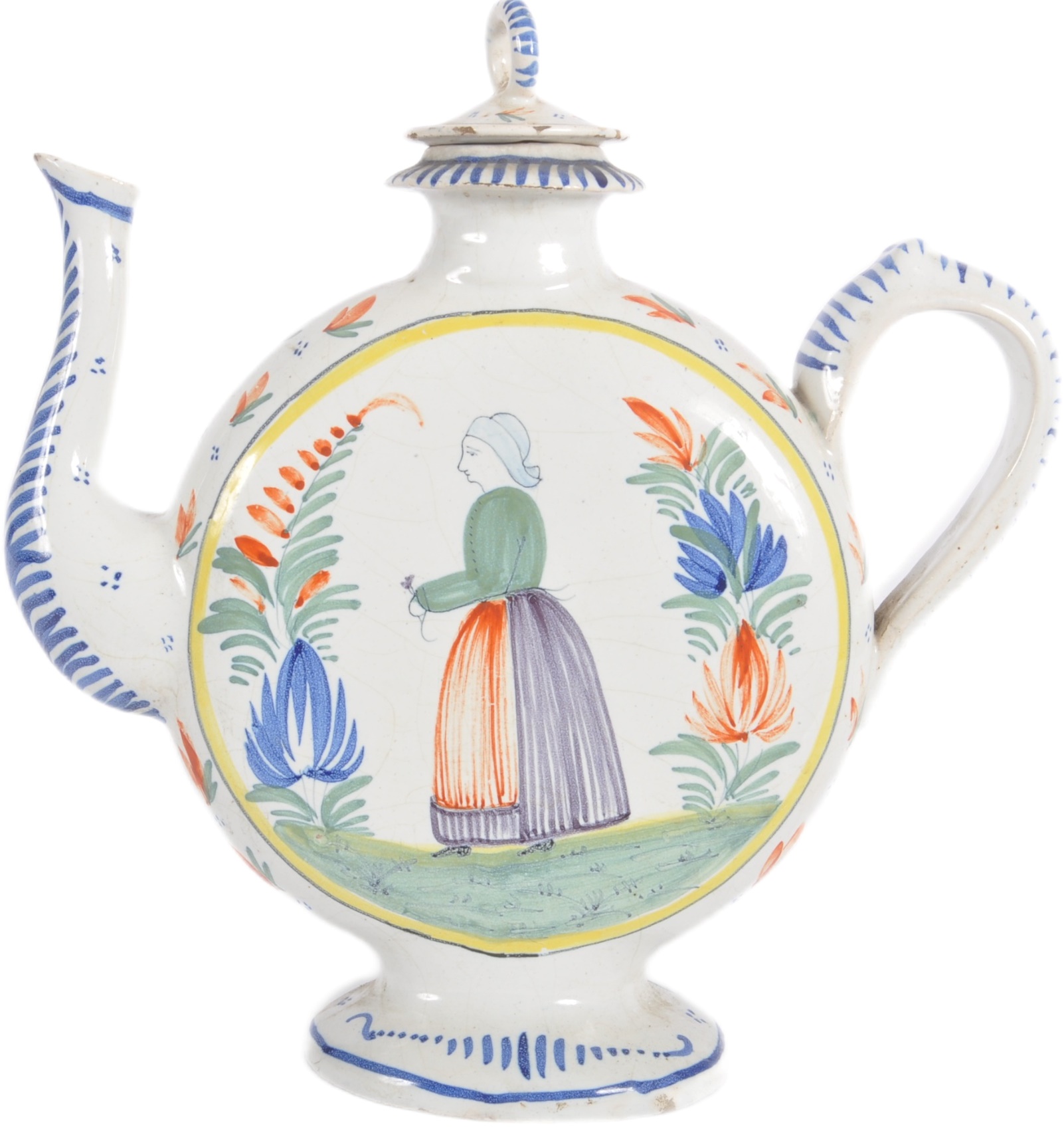 19TH CENTURY FRENCH FAIENCE TEAPOT