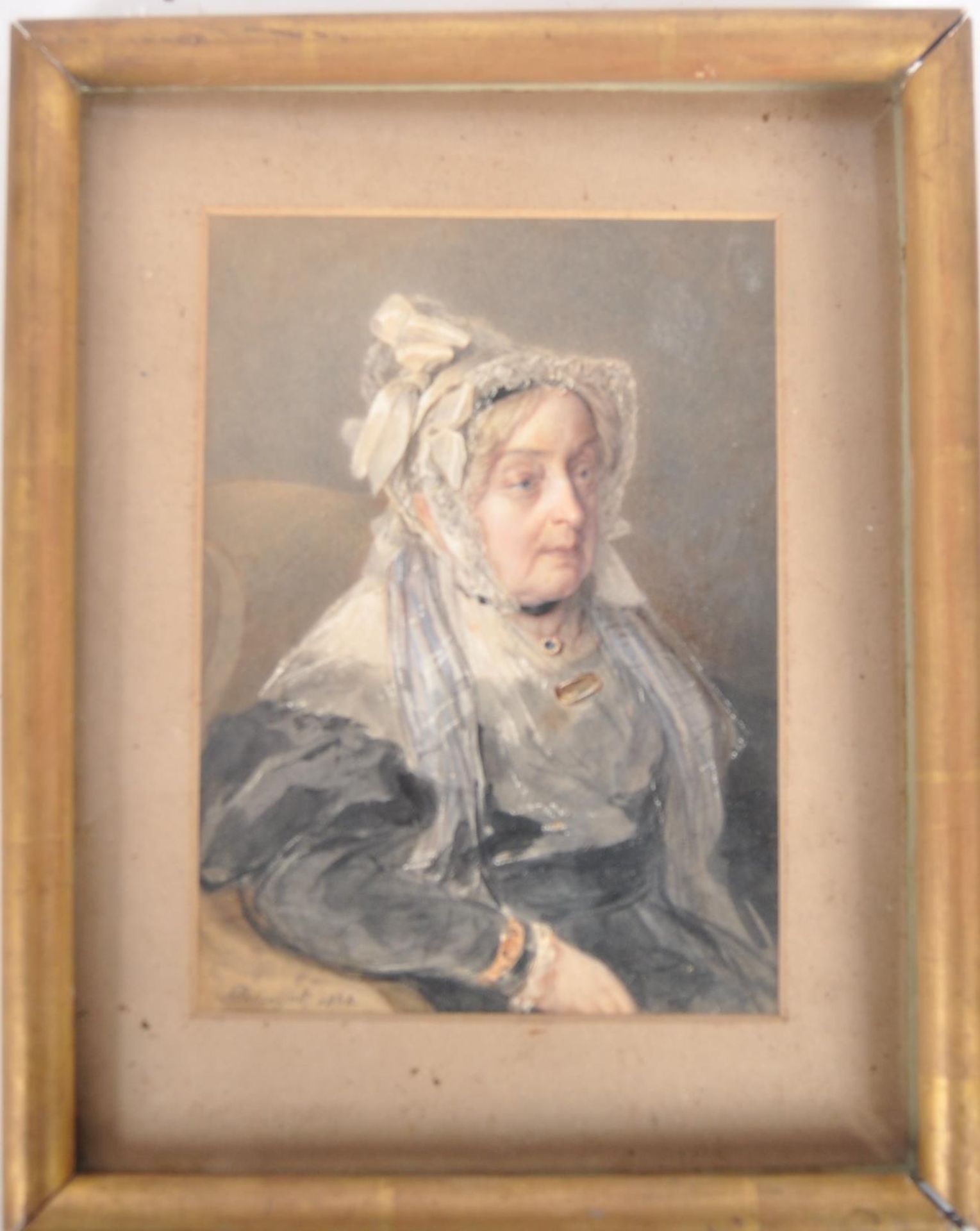 SAVINIEN EDME DUBOURJAL 1858 PORTRAIT OF HON MRS FOX - Image 3 of 9