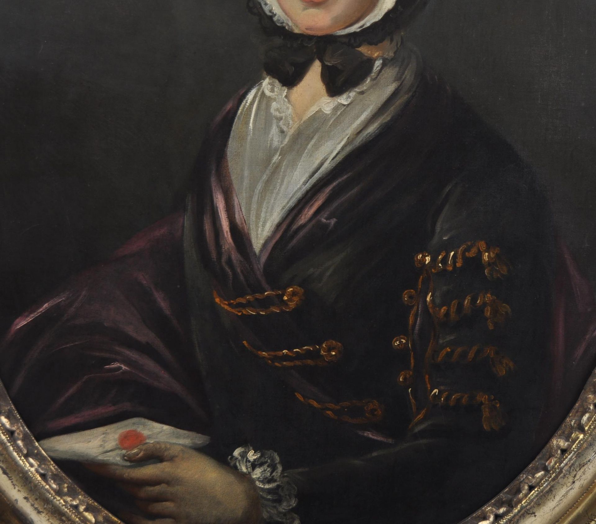 ANNE FORBES (BRITISH 1745-1834) - OIL PORTRAIT OF YOUNG WOMAN - Bild 3 aus 7