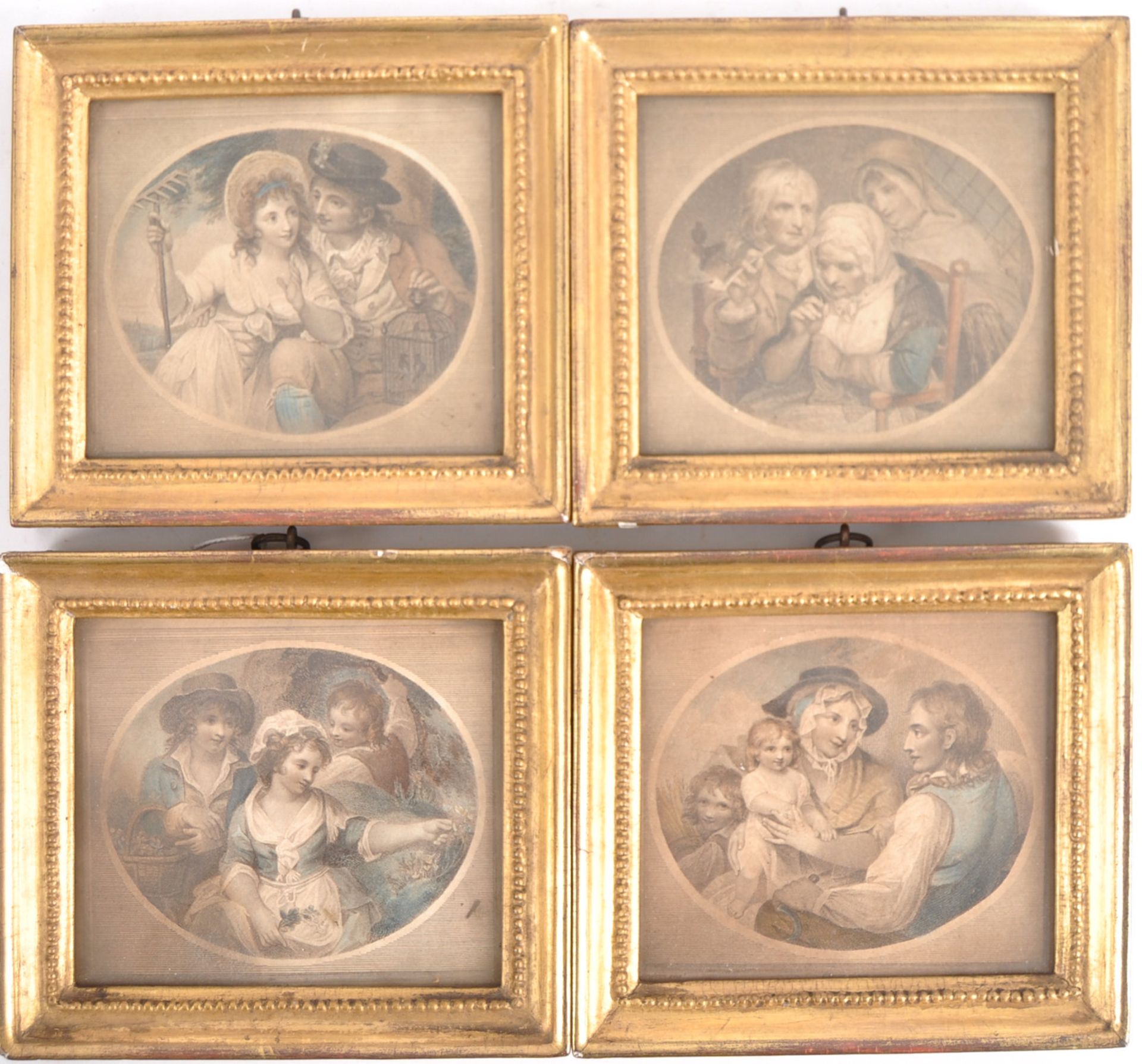 SET OF 19TH CENTURY HAND COLOURED ENGRAVINGS