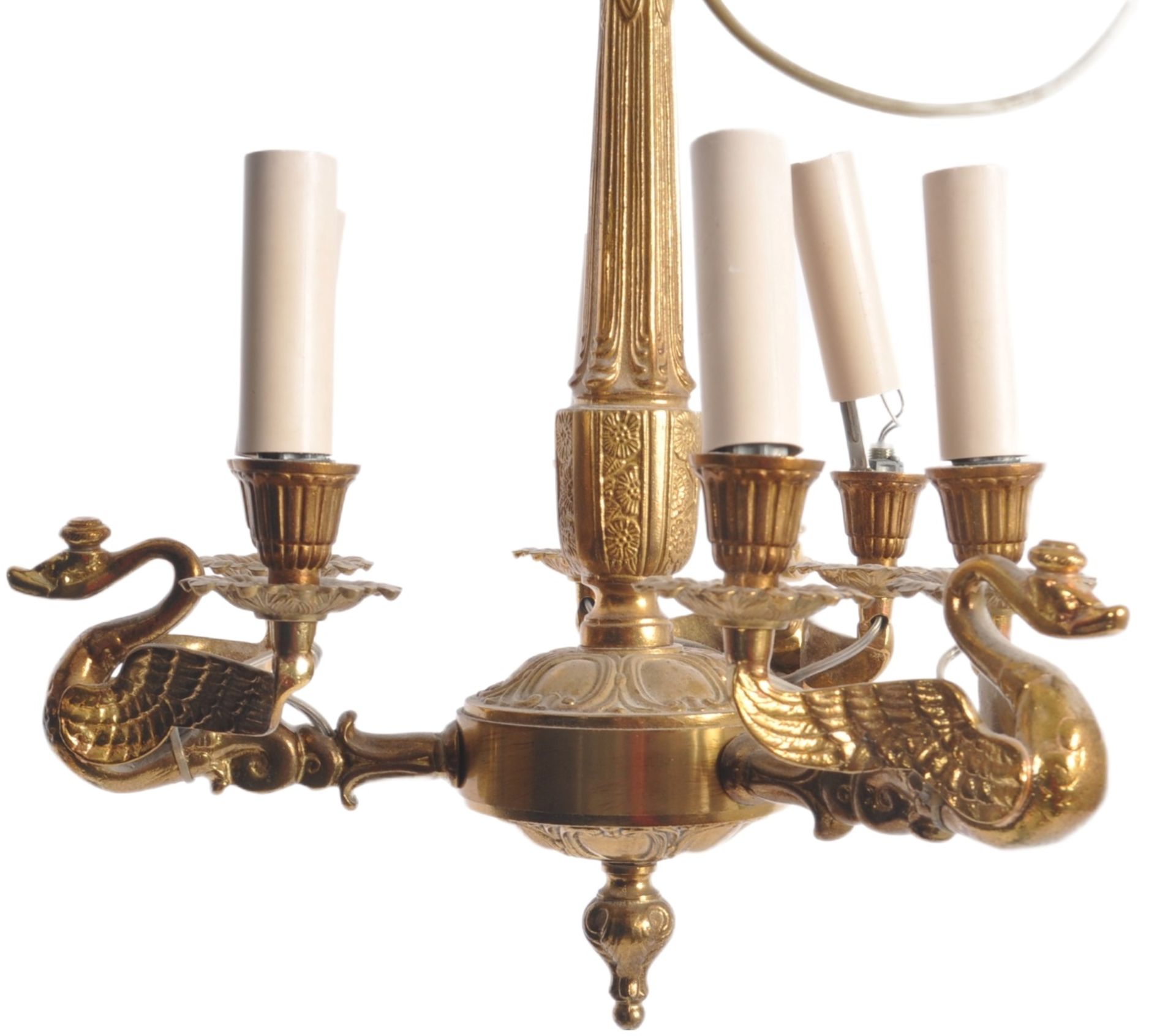 SUITE OF ANTIQUE REVIVAL GILT METAL LIGHTING