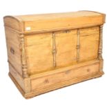 19TH CENTURY PINE BLANKET BOX CHEST