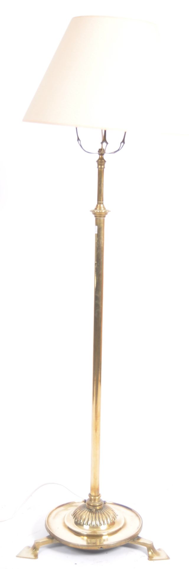ART NOUVEAU BRASS TELESCOPIC STANDARD LAMP - Image 2 of 6