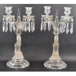 LARGE PAIR OF BACCARAT MERMAID CANDELABRAS