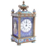 19TH CENTURY FRENCH CHAMPLEVE CARRIAGE CLOCK