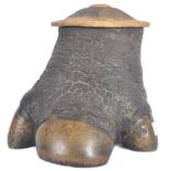 EARLY 20TH CENTURY RHINO FOOT LAMP BASE