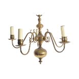 DUTCH MANNER BRASS CEILING LIGHT CHANDELIER