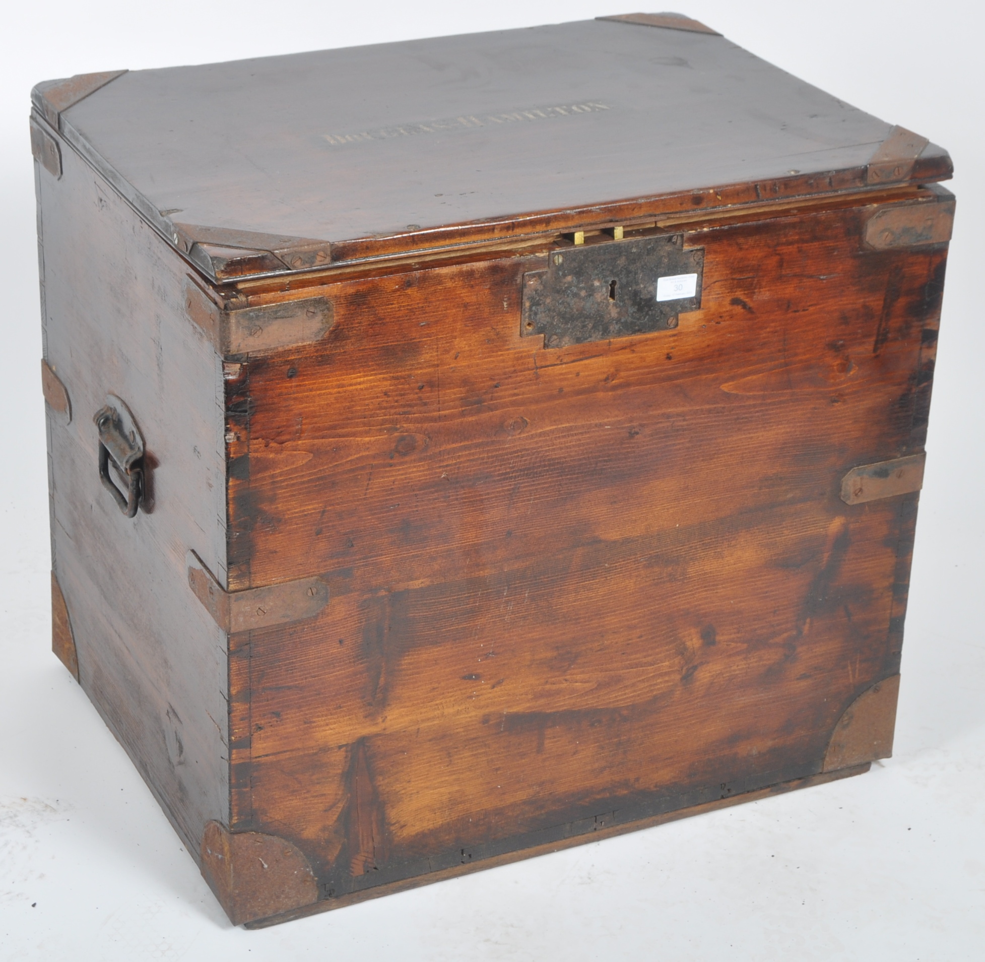 19TH CENTURY MILITARY CAMPAIGN SILVER CHEST TRUNK - Image 3 of 14