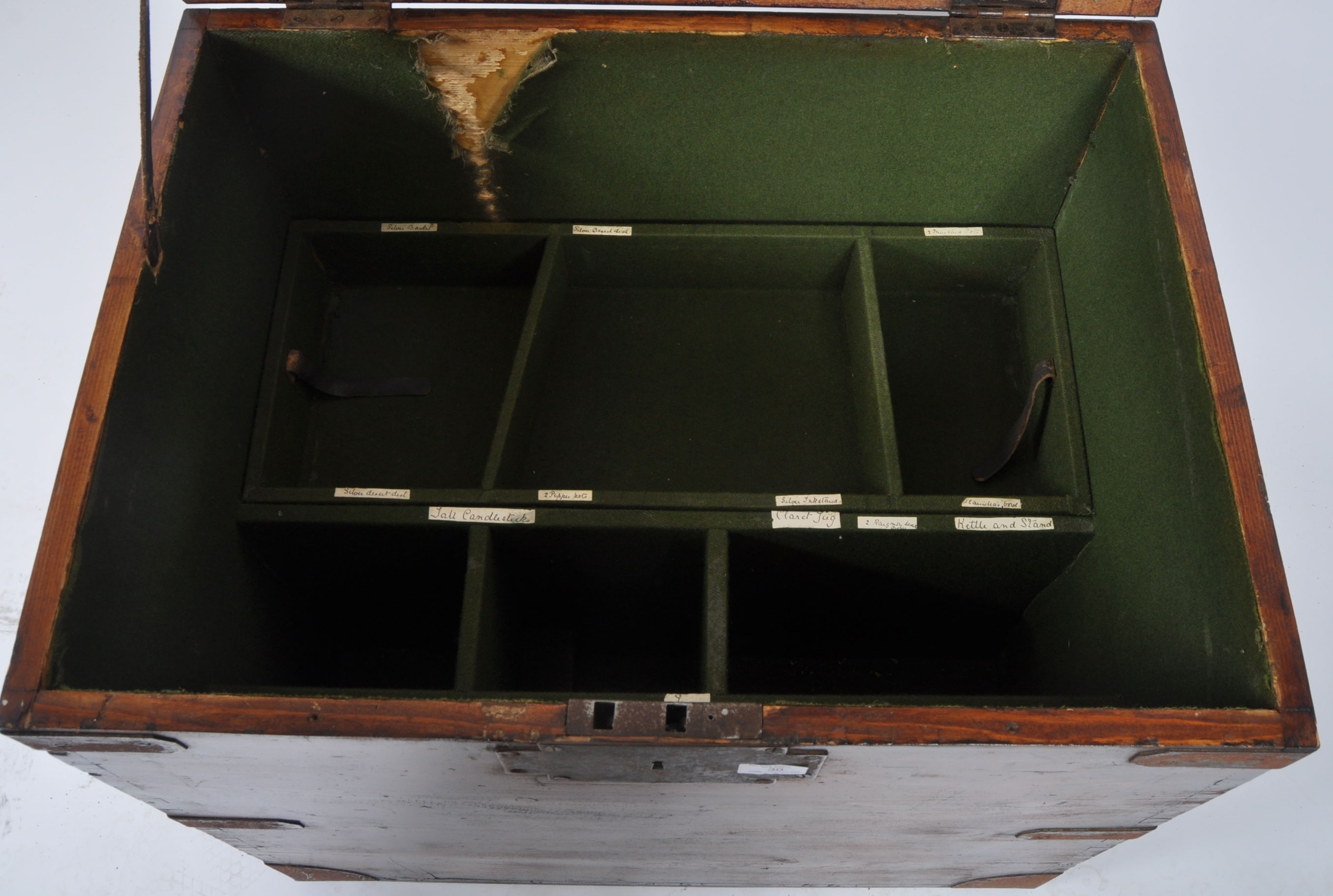 19TH CENTURY MILITARY CAMPAIGN SILVER CHEST TRUNK - Image 10 of 14