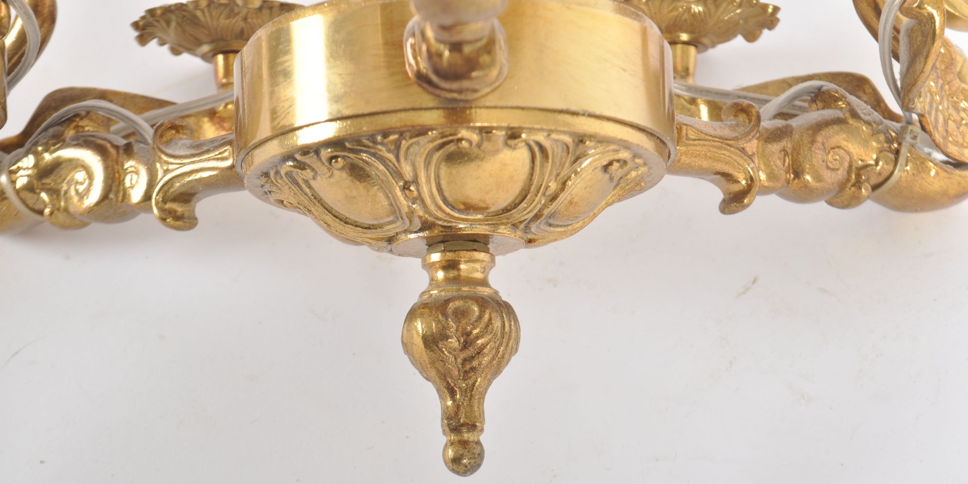 SUITE OF ANTIQUE REVIVAL GILT METAL LIGHTING - Image 5 of 13