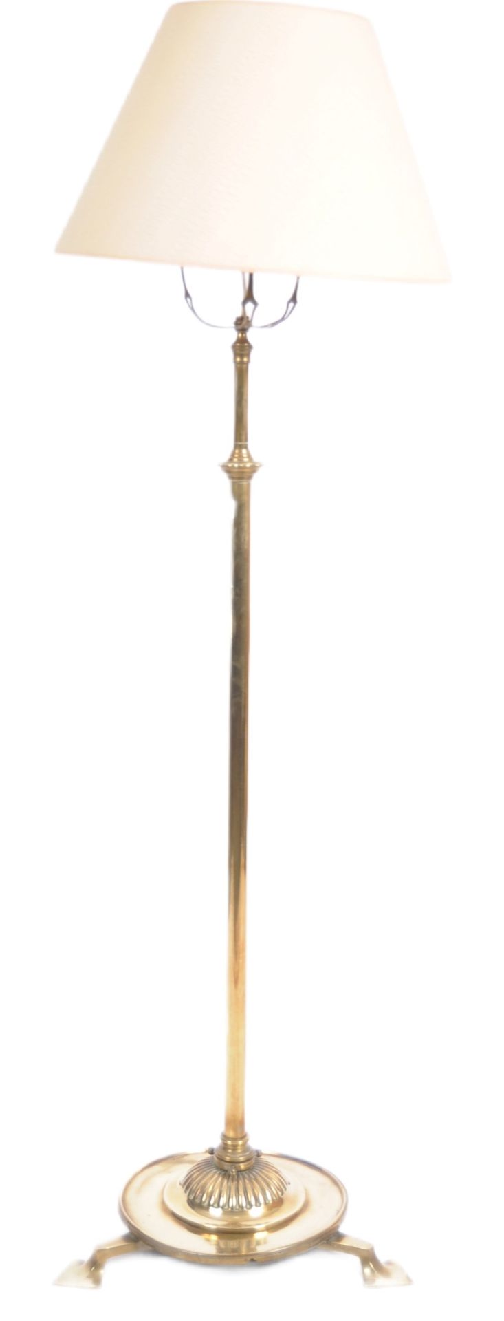 ART NOUVEAU BRASS TELESCOPIC STANDARD LAMP - Image 3 of 6