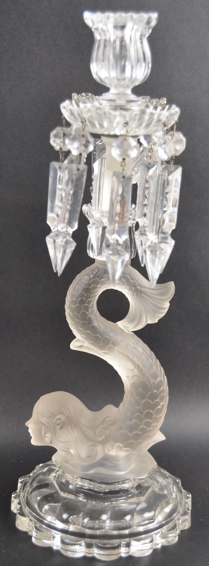 LARGE PAIR OF BACCARAT MERMAID CANDELABRAS - Image 3 of 5