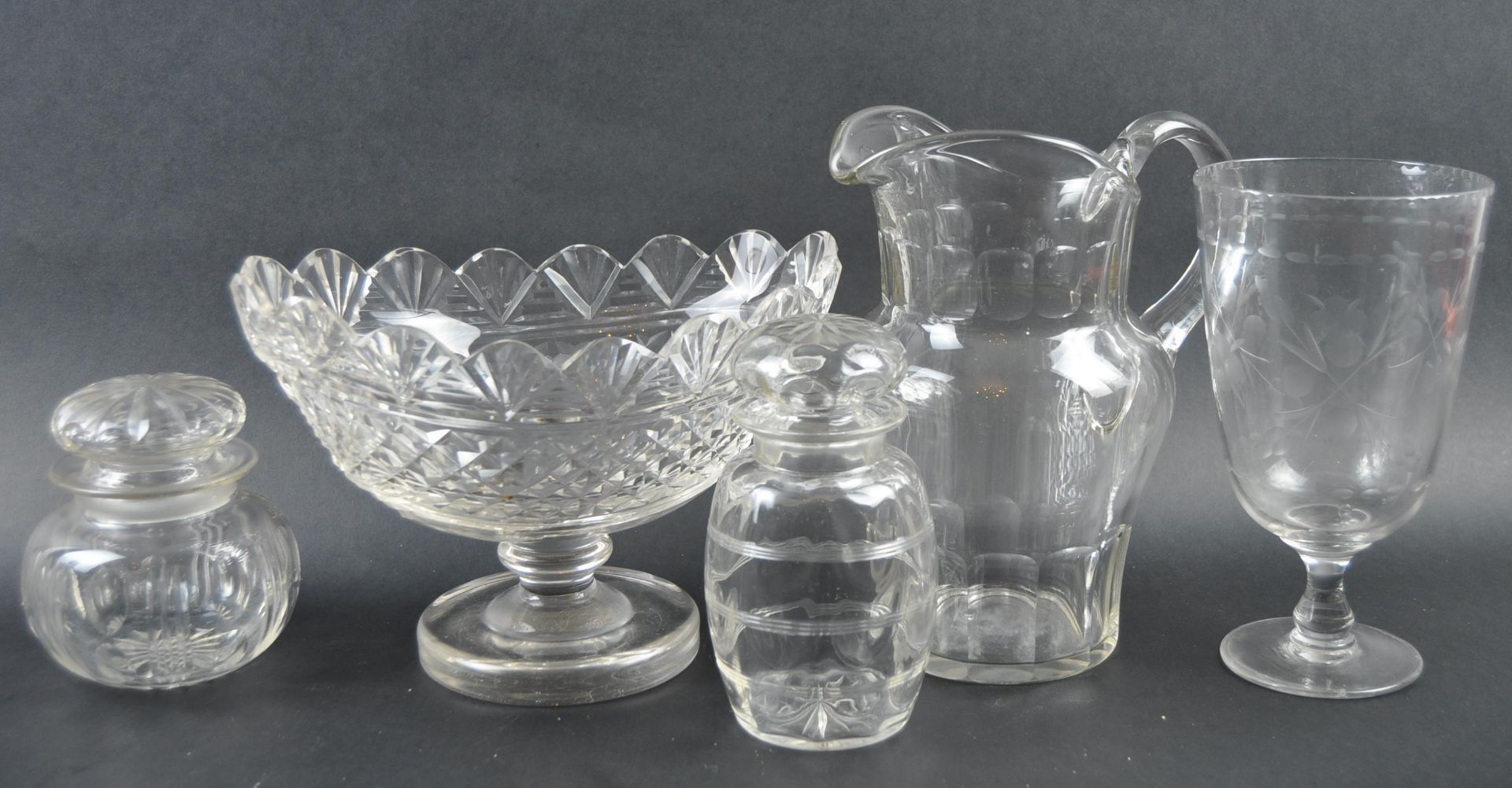 COLLECTION OF 19TH CENTURY CUT GLASSWARE