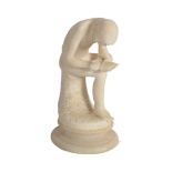 GRAND TOUR WHITE MARBLE FIGURE BOY WITH THORN