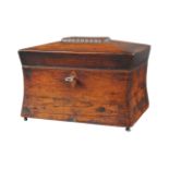 EARLY 19TH CENTURY MAHOGANY TEA CADDY