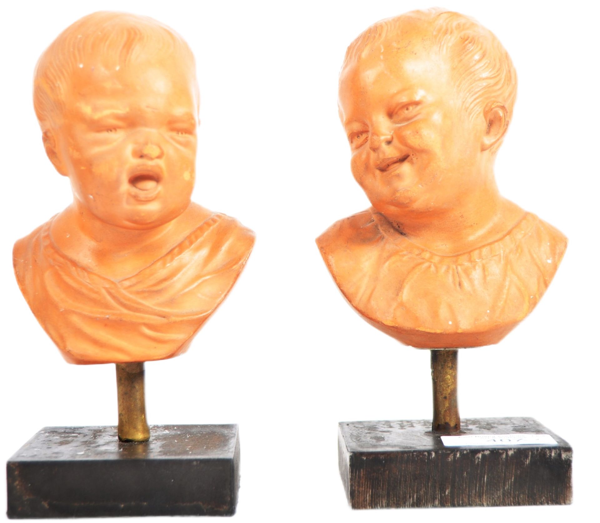 PAIR OF 19TH CENTURY TERRACOTTA BUSTS