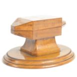 EARLY 20TH CENTURY NOVELTY ANVIL OLIVEWOOD INKWELL