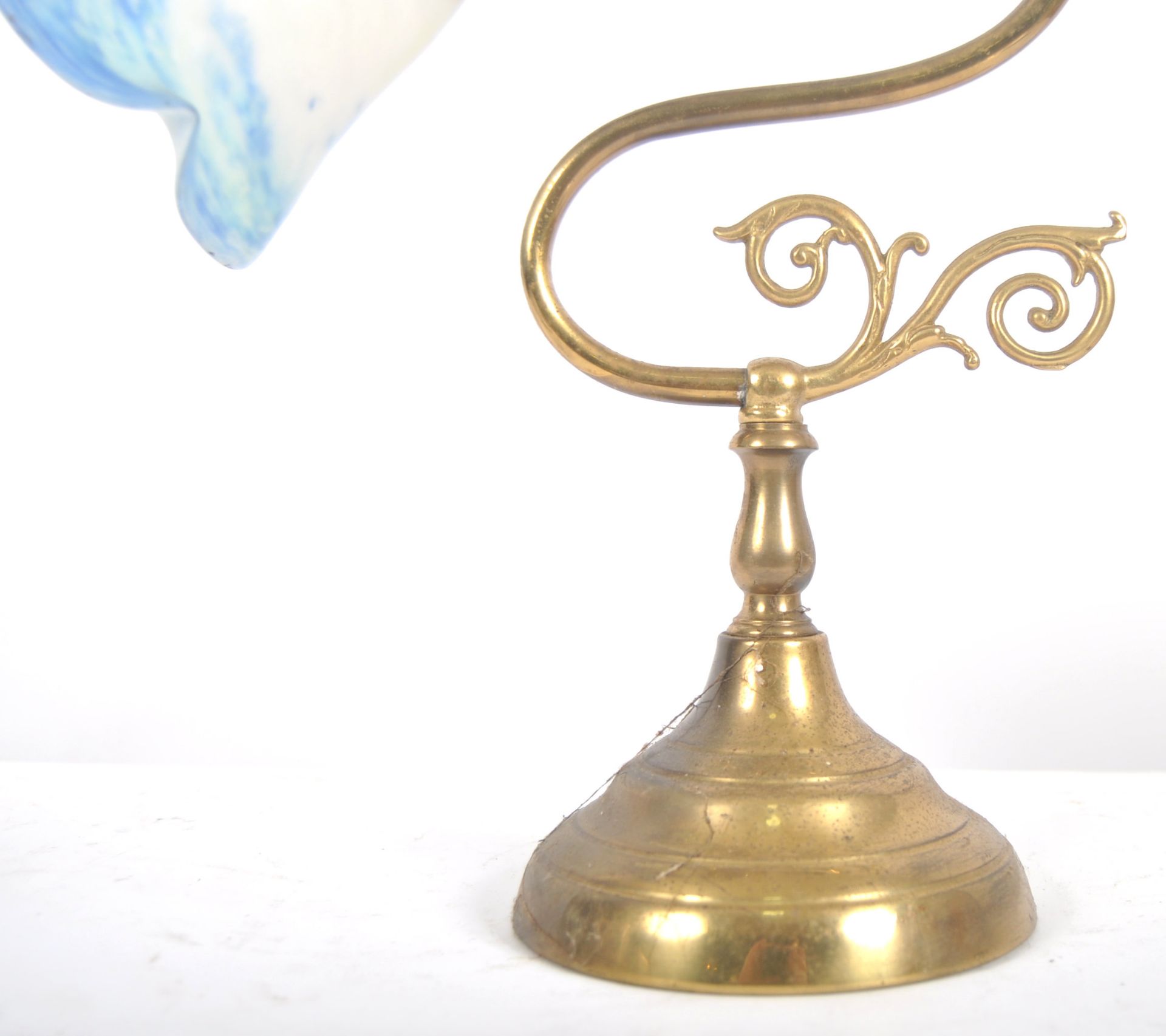 EARLY 20TH CENTURY BRASS & GLASS COACHING LAMP - Image 3 of 6