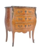 20TH CENTURY MARBLE TOPPED BOMBE CHEST OF DRAWERS