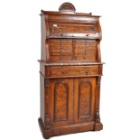 19TH CENTURY BURR WALNUT DENTIST CABINET