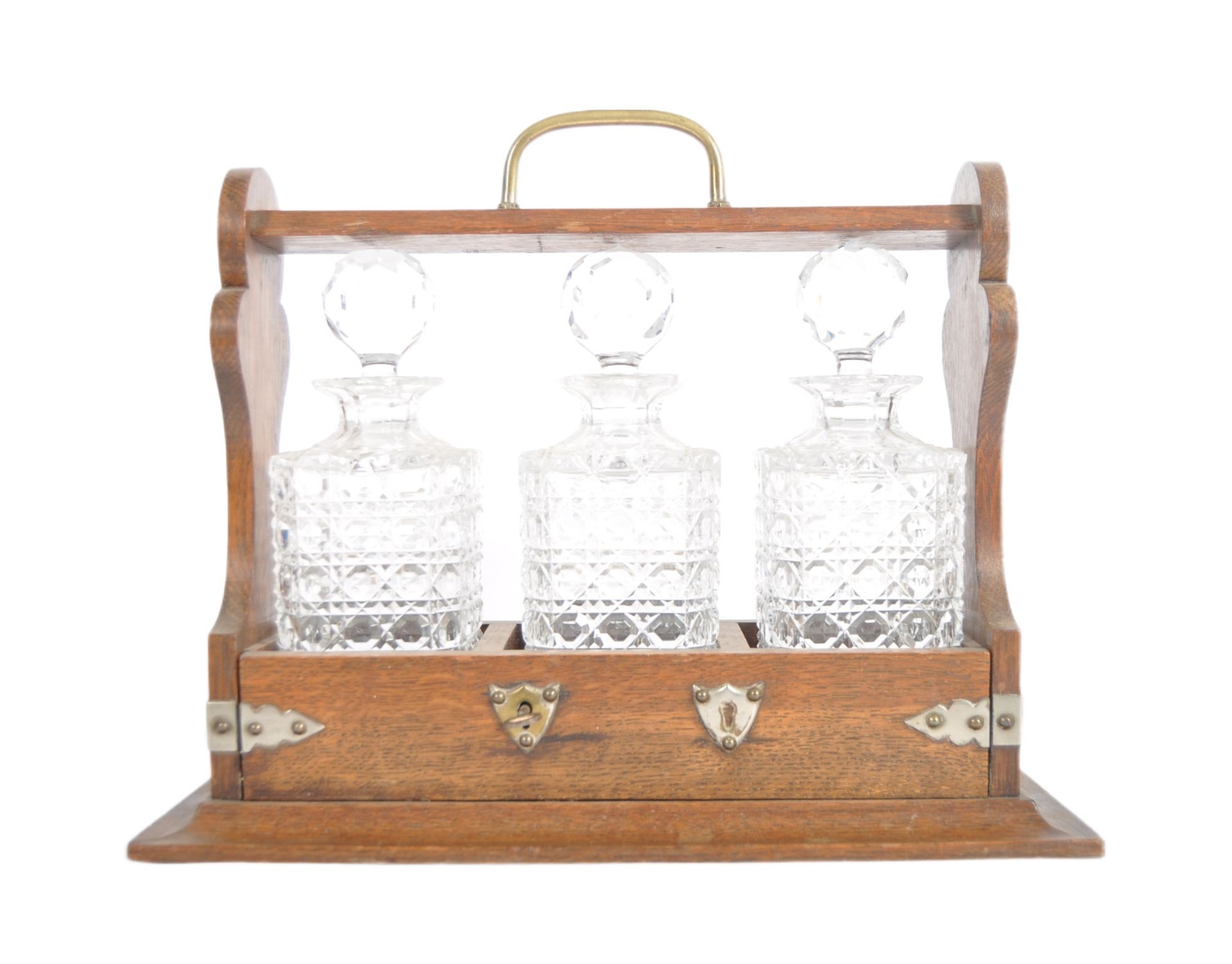 19TH CENTURY VICTORIAN TRIPLE DECANTER TANTALUS