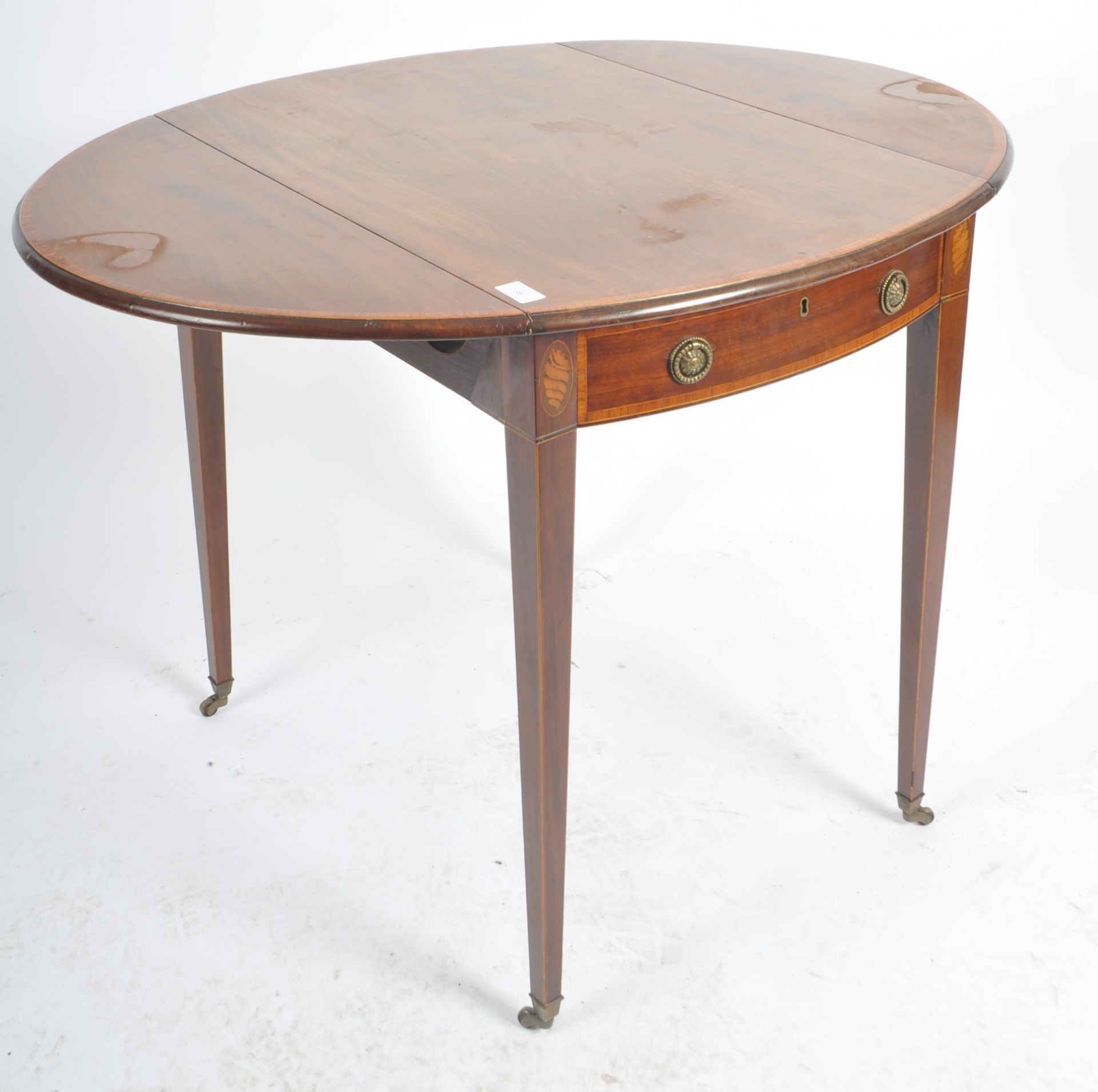 19TH CENTURY GEORGE III PEMBROKE DINING TABLE - Image 5 of 9