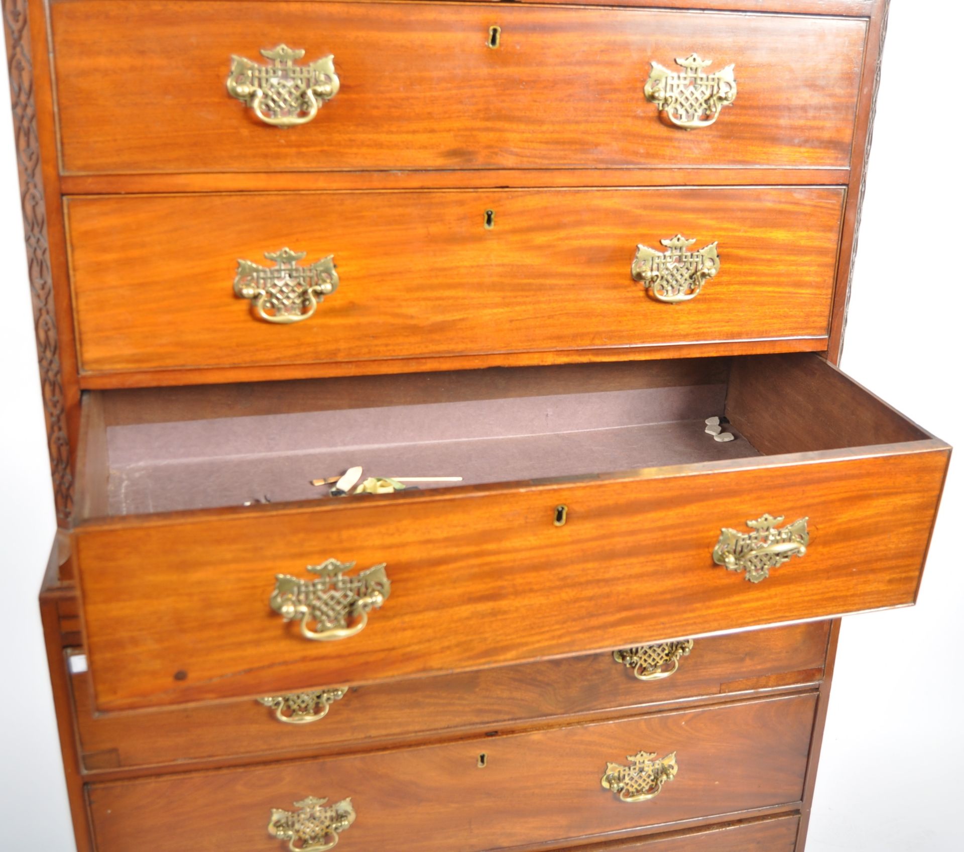18TH CENTURY GEORGE III CHEST ON CHEST - Image 6 of 11