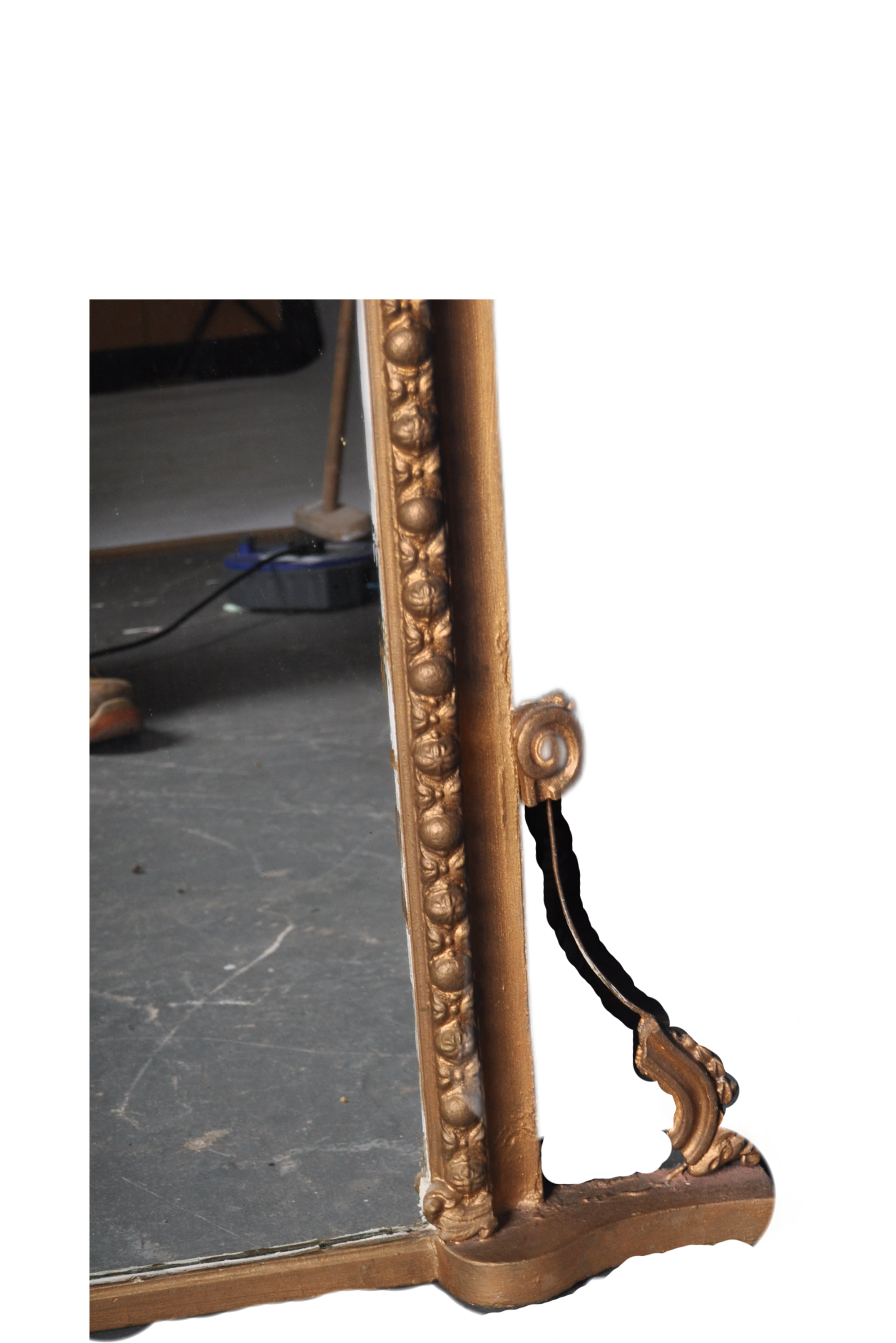 LARGE 19TH CENTURY VICTORIAN GILT WALL MIRROR - Image 5 of 8